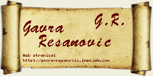 Gavra Resanović vizit kartica